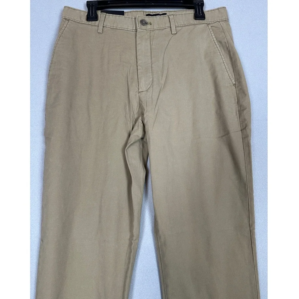 NEW Banana Republic Pants Mens 32X32 Tan Lived-In Chino Athletic Fit Tapered Leg